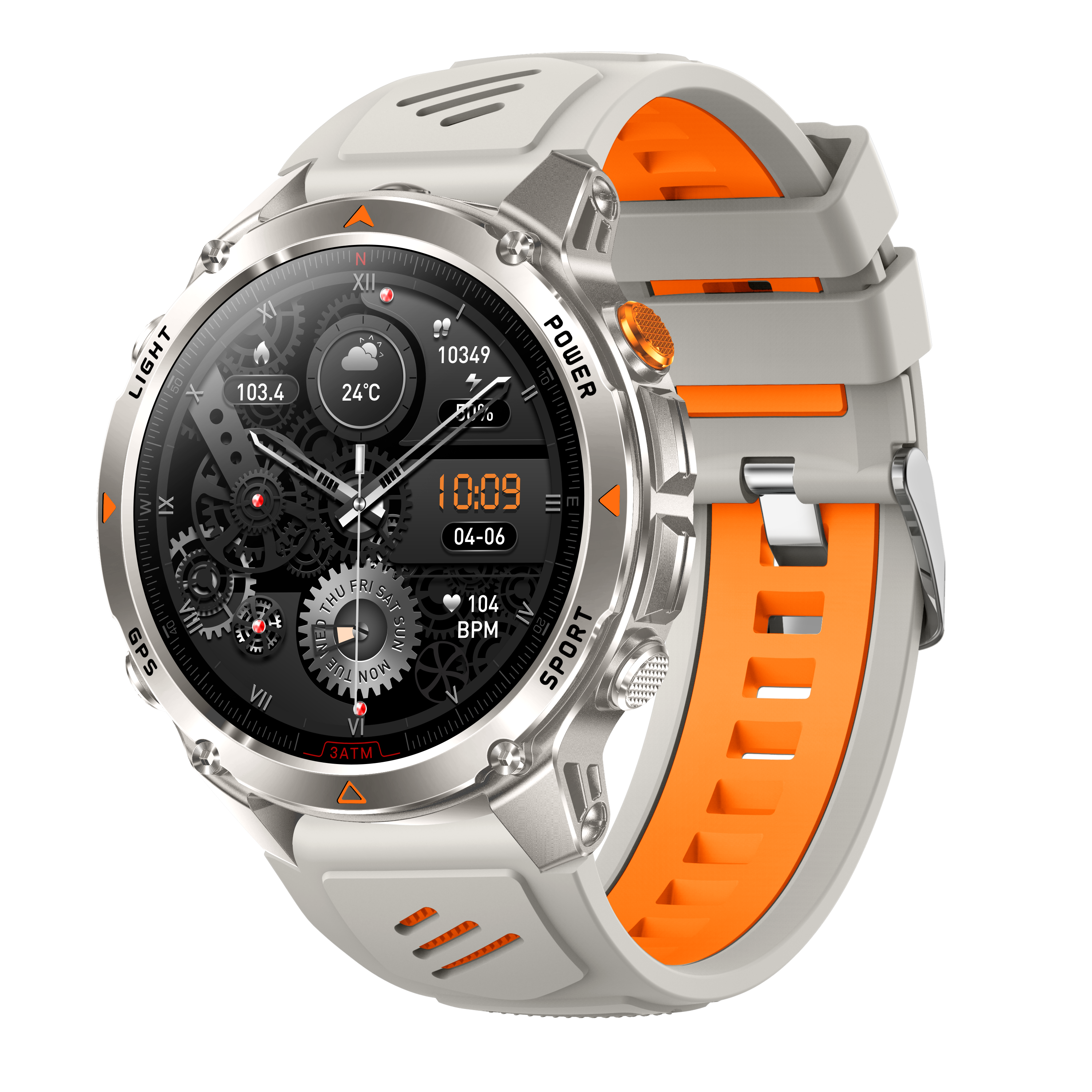 Silicone gris + orange