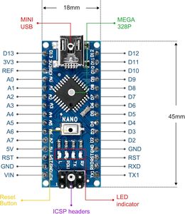 Nano V3.0 Micro-Controller scheda ATmega328P 5V 16M per Arduino IDE compatibile con cavo USB-Nano X 3 - Product Image 1