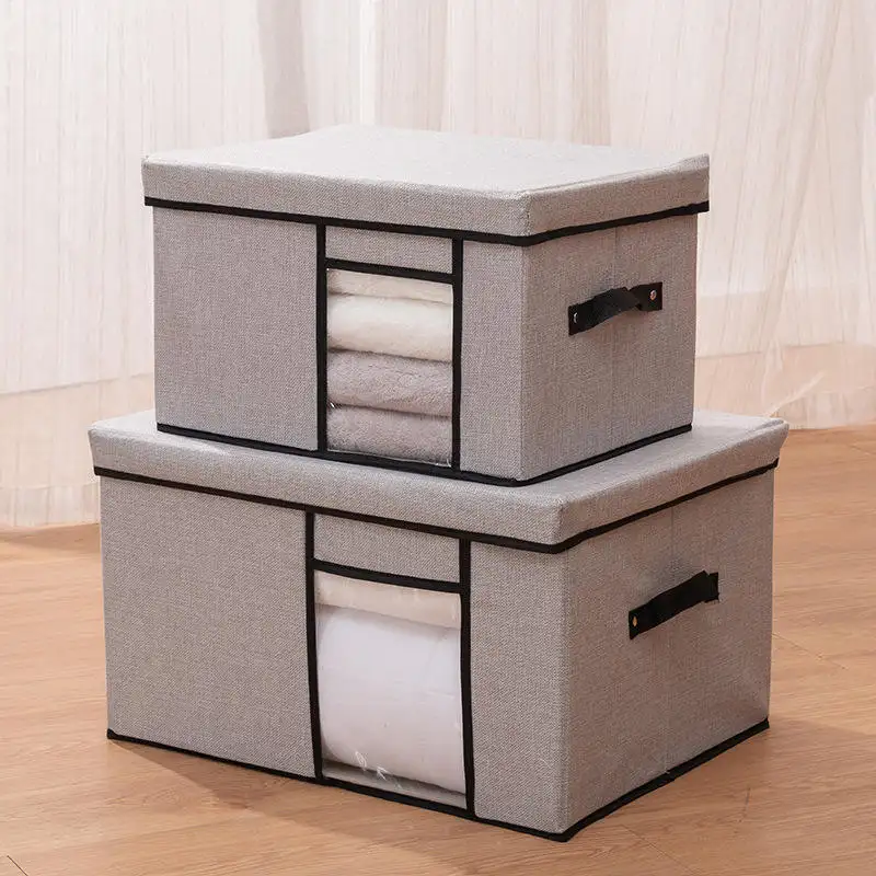 Fabric Foldable Storage Organizer Large Capacity Home Storage Box For Clothes Quilt Blanket Wardrobe Clothing Organizer