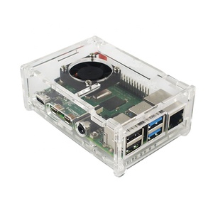 eParthub Raspberry Pi 3B/4B Generation Acryl-Schale Abdeckung kompatibel mit der Fan-Installation montiertes Gehäuse für Raspberry Pi - Product Image 5