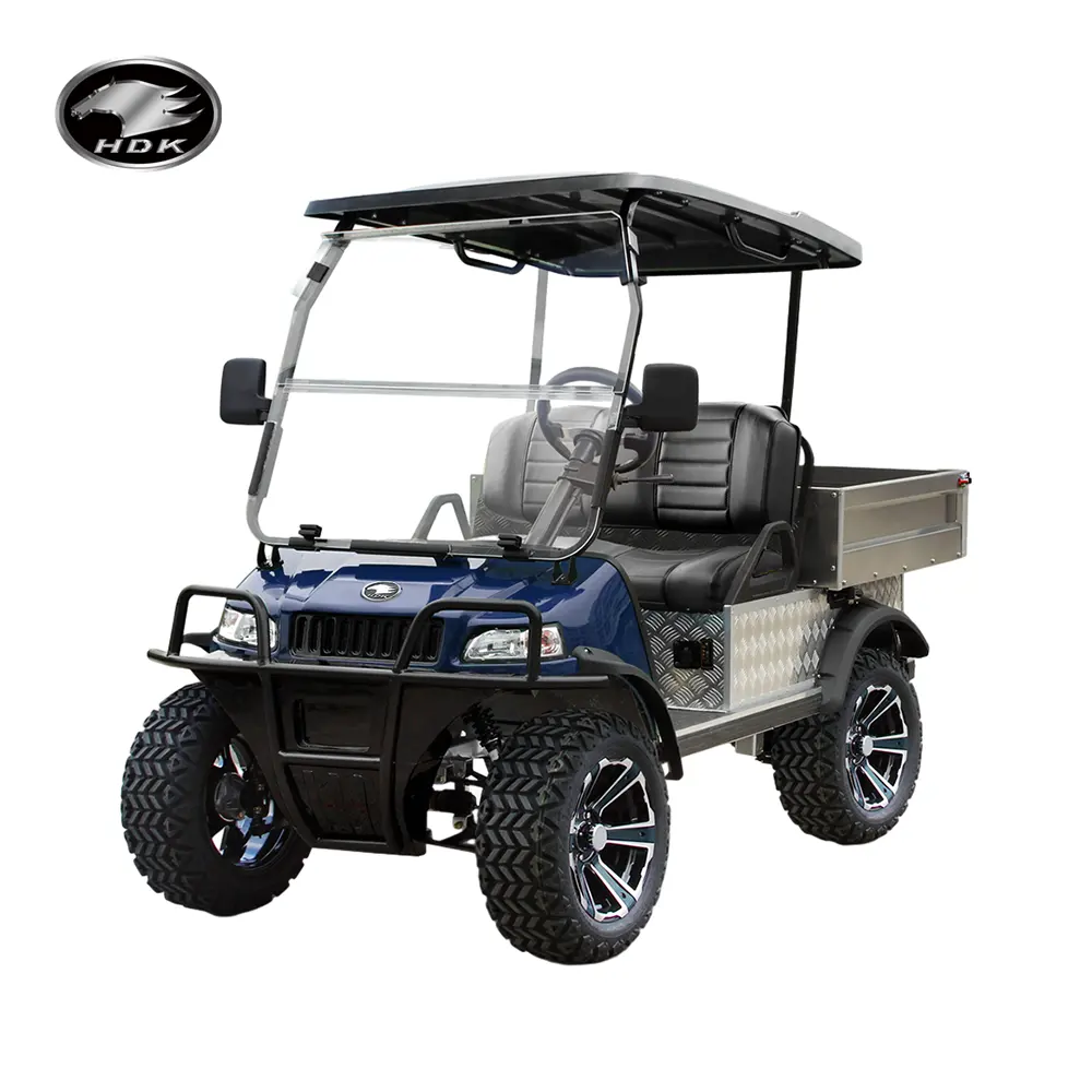 HDK EVOLUTION 48V Buggy Trolley Vehículo utilitario Caja de carga elevada para la venta Carrito de golf eléctrico UTV Pick UP Mini Truck