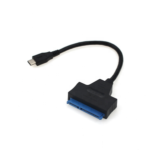 สายอะแดปเตอร์แปลง USB เป็น Sata,สายแปลง20ซม. USB3.1 Type-C เป็น Sata 7 + 15Pin 10Gbps สำหรับ HDD และ SDD Type C ขนาด2.5นิ้ว