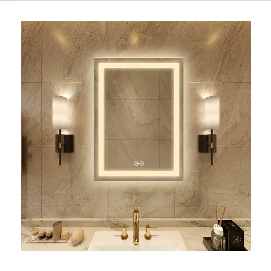 Hixen 18-5a OEM ODM nhà sản xuất nhà máy giá Monarch khách sạn LED Bath thiết kế Backlit phòng tắm màn hình cảm ứng thông minh gương