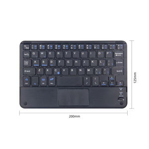 Mini teclado inalámbrico con panel táctil de 2,4 Ghz, teclado Multimedia ergonómico, teclado RGB portátil retroiluminado - Product Image 3