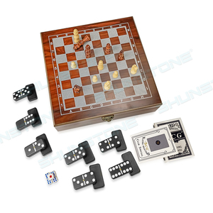 Новинка, рекламный подарочный набор настольных игр с покером и домино, многофункциональный набор шахматных настольных игр - Product Image 5