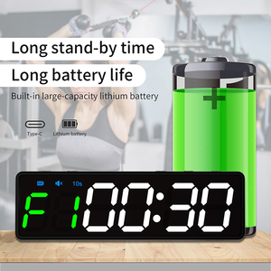 パーソナライズされた耐衝撃性の2桁の青4桁の赤のLed Crossfitデジタルジムタイマー - Product Image 4