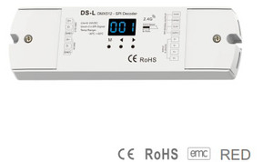 DS-L convertitore di segnale DMX512-SPI RGB Pixel Light Controller 5-24VDC Din Rail LED Controller DMX Decoder per RGB/RGBW striscia di luce