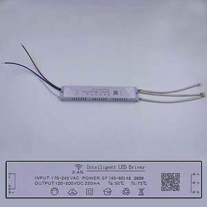 APPコントロールLEDドライバー2.4GリモートインテリジェントLEDトランス (20-40W)X2 (40-60W)X2調光可能な色変更可能なシャンデリア用