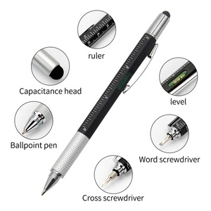 卡内塔定制标志多功能6合1工具笔金属尺螺丝刀手写笔圆珠笔 - Product Image 2