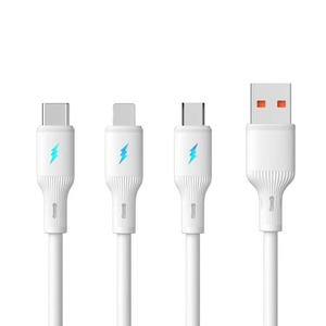 <strong>3</strong>-in-1 USB Type-C to Micro <strong>IOS</strong> Android Charger Suitable for <strong>Apple</strong> and Samsung's Super Fast Charging Data Cable - Product Image 6