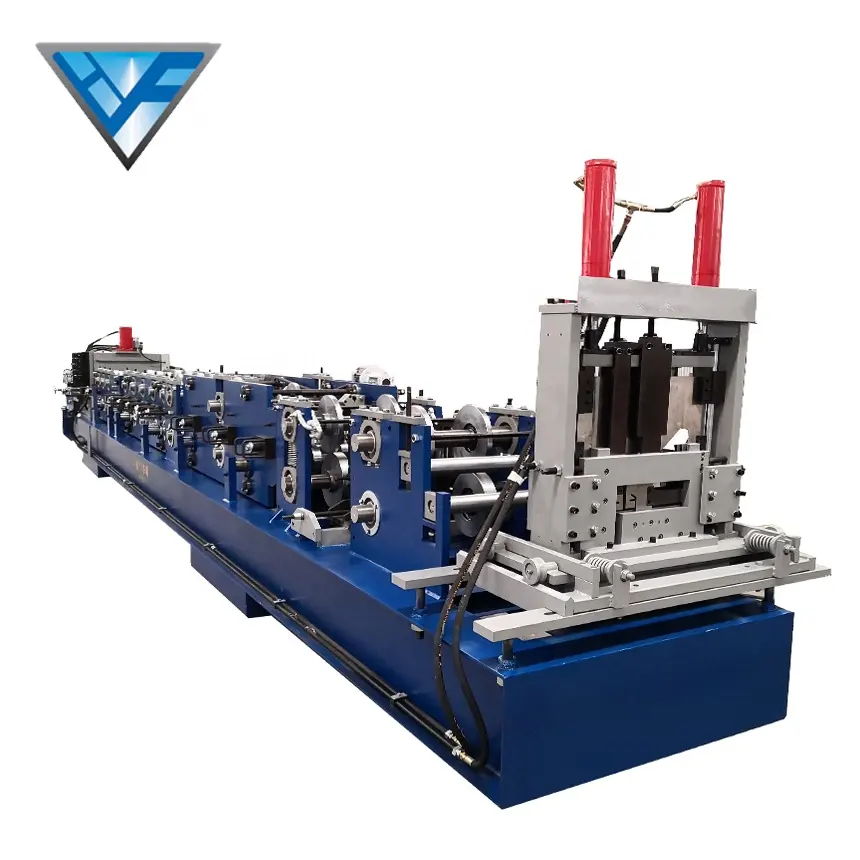 Interchangeable full automatic c z purlin roll forming machine fast changed size CZ section purlin cold roll forming machine