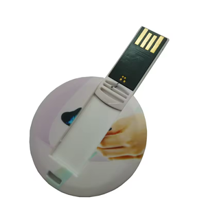 全彩印刷促销礼品圆卡Usb 8Gb Pendrive定制标志Usb记忆棒圆卡Usb闪存驱动器