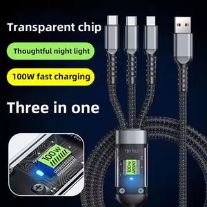 多機能3 in 1高速USB充電ケーブルユニバーサル携帯データケーブルタイプC/Android充電器コード - Product Image 5