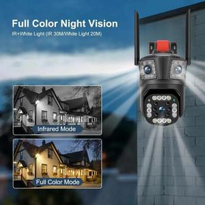 V380 Pro Wifi Camera Three Lens Two Way Audio Ptz Waterproof Surveillance <strong>Network</strong> Three Screens <strong>IP</strong> Wireless Security Camera - Product Image 4