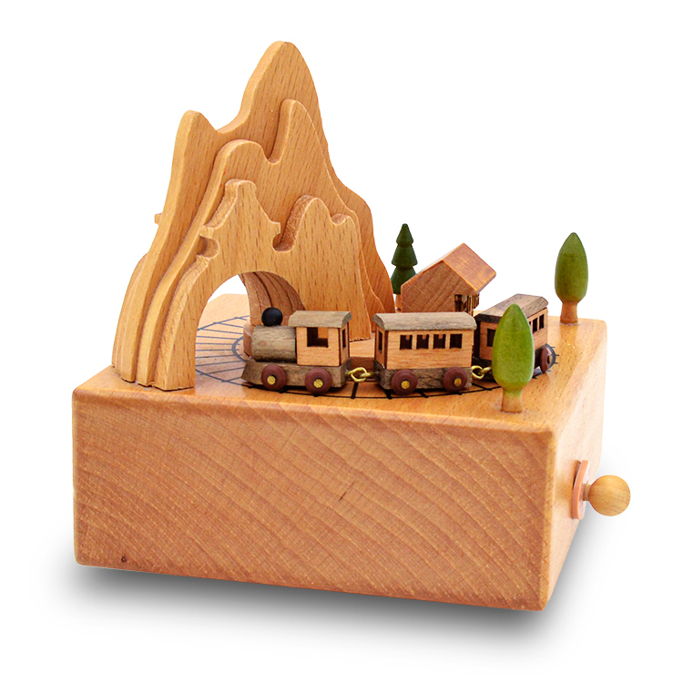 Natural Wood Color-Moving train