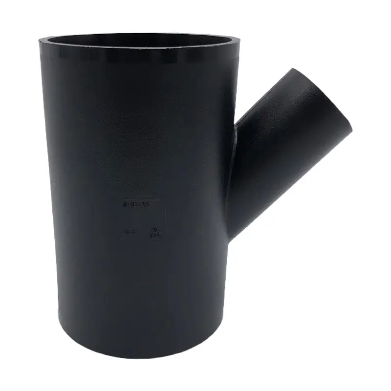 HDPE tee pipe fittings manufactured by manufacturer DN16-DN1200mm full size black hdpe tee
