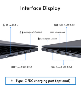 Profesional de negocios de 14 pulgadas con Windows Notebook Computadora portátil para estudio Oficina Hogar