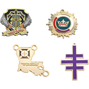 Qatar Đồng Bằng Saudi Fastener Vui Tag Tên Trống Thăng Hoa Pin Made Men Tùy Chỉnh Hình Dạng Kim Cương Dễ Thương Kim Loại Mặt Vòng Huy Hiệu - Product Image 3