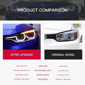 F30 שדרוג פנסים הוביל עבור bmw <span class=keywords><strong>3</strong></span> סדרה 2012-2019 f30 f35 320i 318i 325i drl מלאך ראש עיניים ראש מנורה