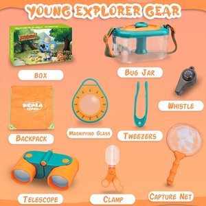 Kids Outdoor Explorer Bug Catcher Kit with Magnifying Glass Butterfly Net <strong>Critter</strong> Keeper Binoculars Adventure <strong>Set</strong> for Children - Product Image 2