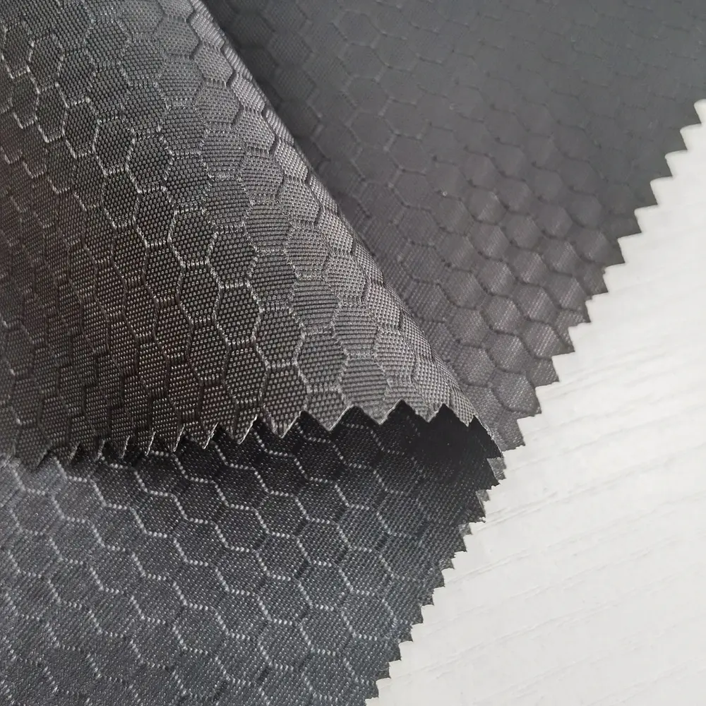 Tela Oxford Dobby hexagonal con revestimiento de panal, Material de poliéster, 420D, fábrica china