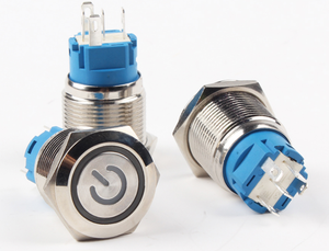 19mm Metal <strong>Push</strong> <strong>Button</strong> <strong>Switch</strong> Ring Lamp/Power Symbol Car <strong>Button</strong> <strong>on</strong> <strong>Off</strong> <strong>Switch</strong> 12V 220V Momentary Latching <strong>Button</strong> <strong>Switches</strong> - Product Image 2