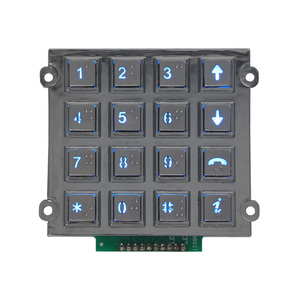 Teclado de aleación de zinc con retroiluminación LED personalizado para ascensor/teclado para maquinaria industrial/teclado de máquinas expendedoras B667 - Product Image 1