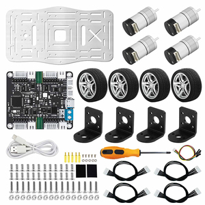 Mini-Roboter-Chassis-Kits mit 310-Getriebemotor und 4-Kanal-Motortreiberplatinen-Erweiterungsplatine MSPM0 für Roboter-Autorennen - Product Image 4