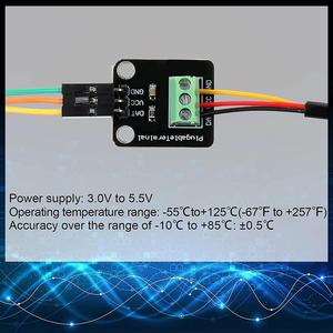 <strong>DS18B20</strong> <strong>Temperature</strong> <strong>Sensor</strong> Module Kit Waterproof 100CM Digital <strong>Sensor</strong> Cable Stainless Steel Probe Terminal Adapter - Product Image 2