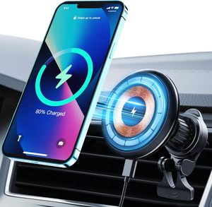 2024 Portable Fast Charging Wireless Car Charger 15W 360 <strong>Rotatable</strong> Electric <strong>Adapter</strong> USB Phone Smart Magnetic <strong>Socket</strong> EU Standard - Product Image 1