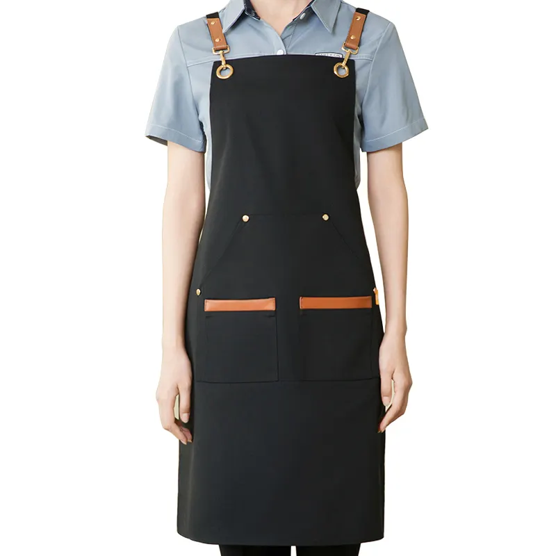 Grembiule personalizzato di alta qualità impermeabile per ristorante e Bar uniformi da cucina grembiule da Chef personalizzato