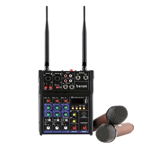 Kablosuz mikrofon etkisi cihazı ile G4-M1 4 yönlü mikser küçük K şarkı kayıt mikseri - Product Image 4