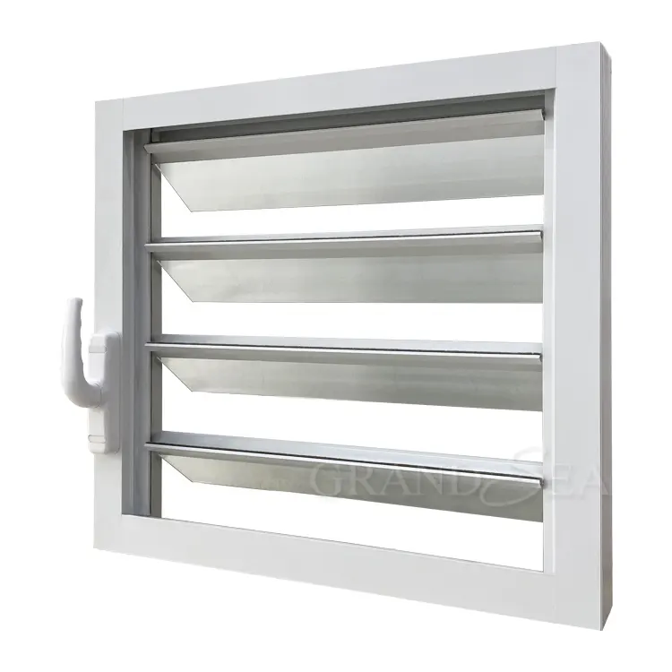 Precio más barato África blanco de vidrio de persiana aluminio ventanas con persianas ventanas