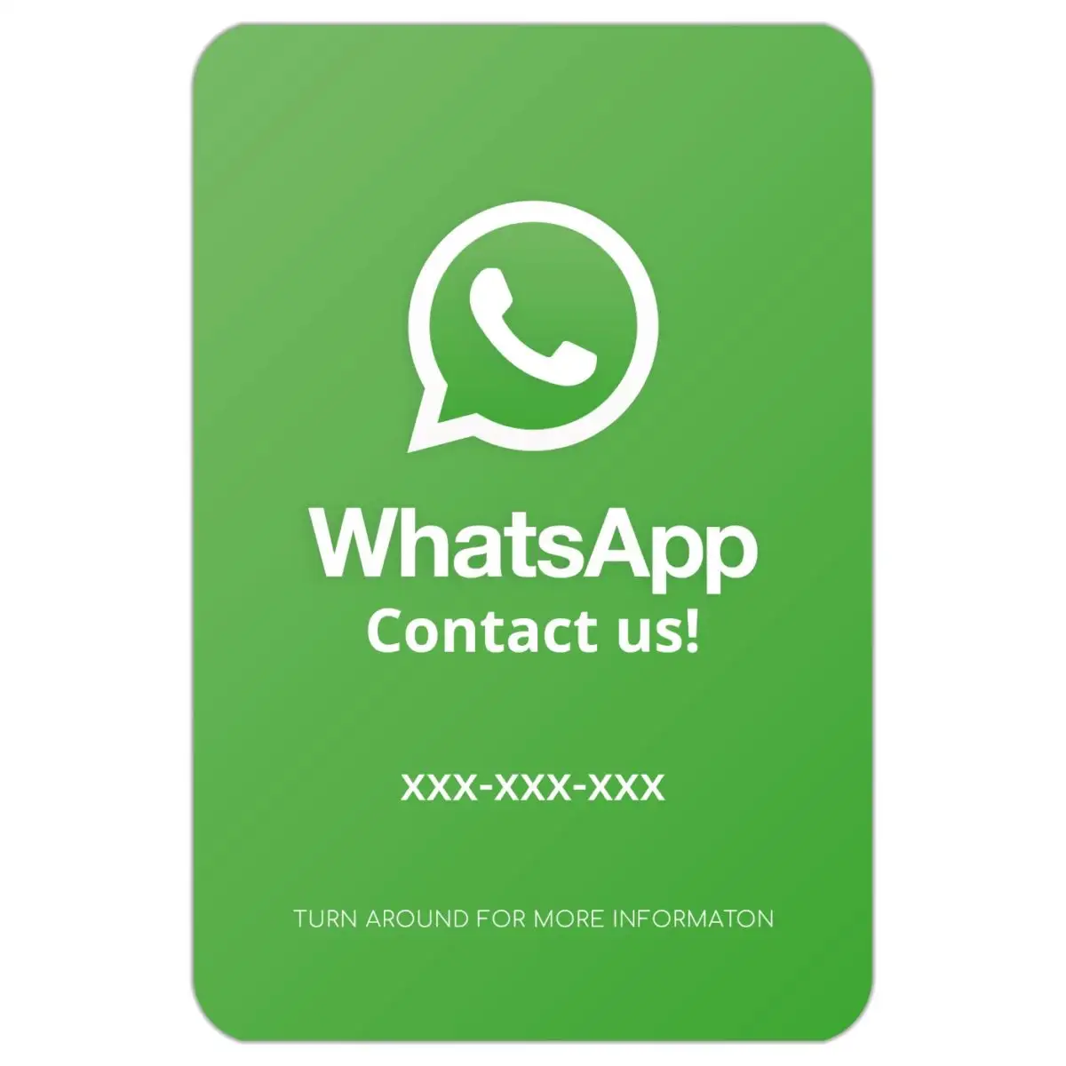 Silone WhatsApp business nfc İnceleme kartı, kendi QR kod müşterilerinizle doğrudan WhatsAppwith WhatsApp sohbet QR koduna