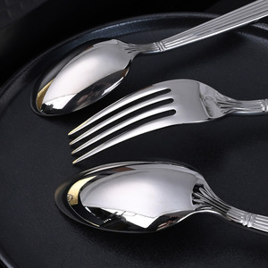 Cao cấp Hộp quà tặng dao kéo đám cưới bạc thanh lịch Roman cột theo kiểu thép không gỉ muỗng gương đánh bóng 18/8 thiết lập dao kéo - Product Image 5