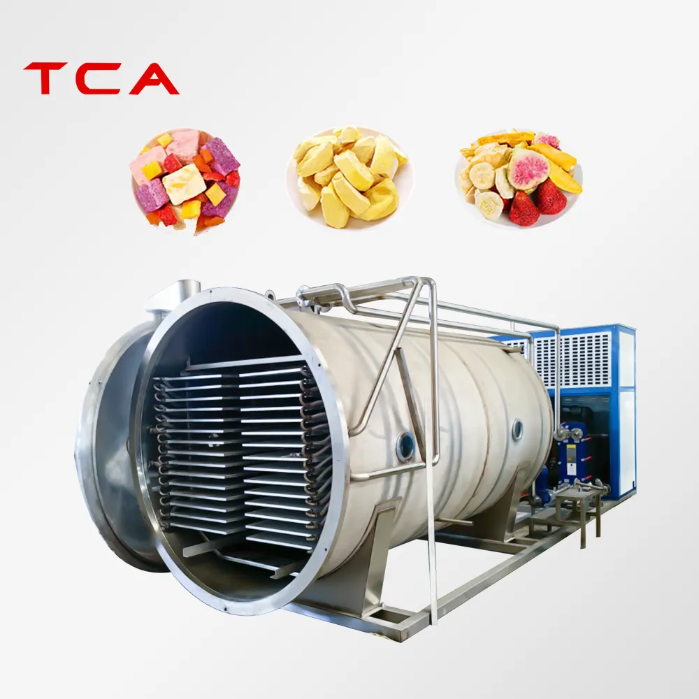 TCA mesin pengering pembekuan buah otomatis sayuran dan buah/harga pengering freezer/mesin pengering pembekuan untuk industri kering