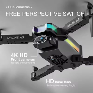 โดรนมินิ A3 4K HD กล้องคู่2.4G พับเก็บได้4CH RC เฮลิคอปเตอร์ FPV WiFi Quadcopter เลี่ยงสิ่งกีดขวางโดรน RC A3 - Product Image 5
