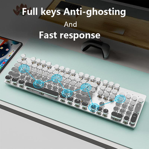 104 teclas tres modos Retro estilo punk Gaming y Office juego de teclado y mouse mecánico teclado Steampunk - Product Image 2