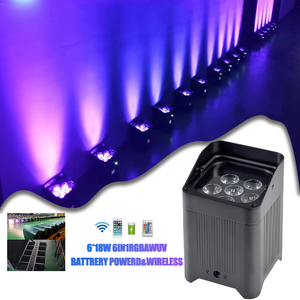 AOPU 6x18w LED Batterie Uplight WIFI DMX Control Wireless Par Light für Hochzeits bühnen Event Dj Uplights - Product Image 1