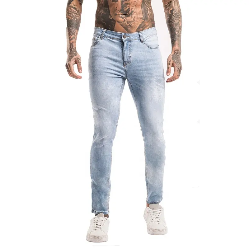 Pantalones vaqueros personalizados para hombre, jeans ajustados para motocross, jeans encerados