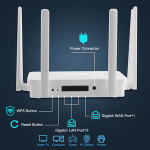 เราเตอร์ไร้สาย802.11AX 3000Mbps, เราเตอร์ไร้สายแบบแบนด์คู่ AX3000ไวไฟ6เราเตอร์ไร้สายกิกะบิต5G รองรับการเชื่อมต่อได้ง่าย - Product Image 5