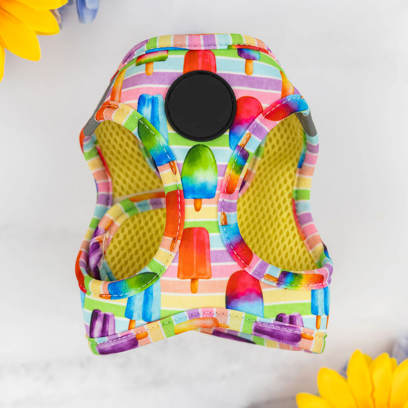 Paletas de hielo rosa y morado.