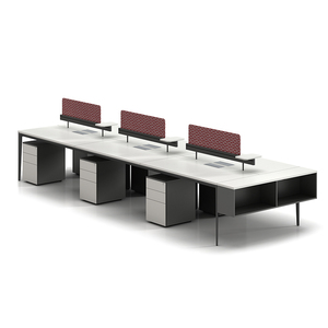 Factory <strong>Custom</strong> Modern 6 Person Office <strong>Computer</strong> Workstation <strong>Desk</strong> for Staf - Product Image 2