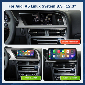 ロードトップ簡単インストール12.3インチHDディスプレイLinuxシステムCarPlayタッチスクリーンAudi A5 2008-2016スマートナビゲーション - Product Image 3