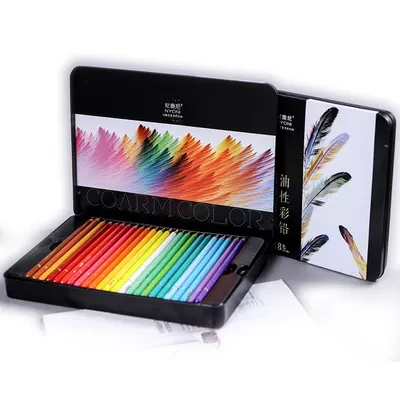 NYONI  Hot Sale  24 colors  oiled coloring pencils set colour pencil  Artist  Colored Pencil  set in tin box