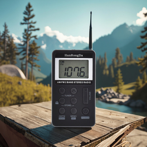 Высокое качество радио Pioneer мини USB Перезаряжаемый светодиодный фонарик портативный FM & AM стерео радио ЖК-дисплей для домашнего использования - Product Image 1