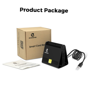 ZOWEETEK USB Lector de tarjetas bancarias Pago Todo en uno SD TF Lector de tarjetas de memoria ISO 7816 EMV ATM IC ID SIM Lector de tarjetas de crédito Escritor - Product Image 6