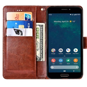 Chất Lượng Cao Crazy Horse Mẫu 3 Ví Đựng Thẻ Có Chân Đế Cho Doro 8080 Bao Da TPU - Product Image 1