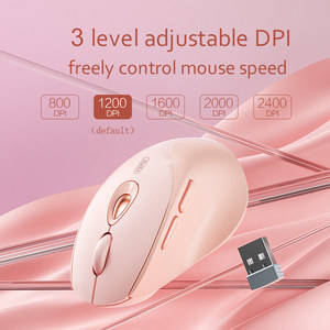 Inphic DR801可充电2400dpi光学鼠标蓝牙无线发光二极管静音点击迷你游戏多连接 - Product Image 6