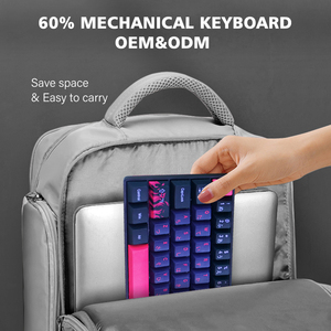 Teclado mecánico para pc, dispositivo retroiluminado rgb con 64 teclas para videojuegos con luz